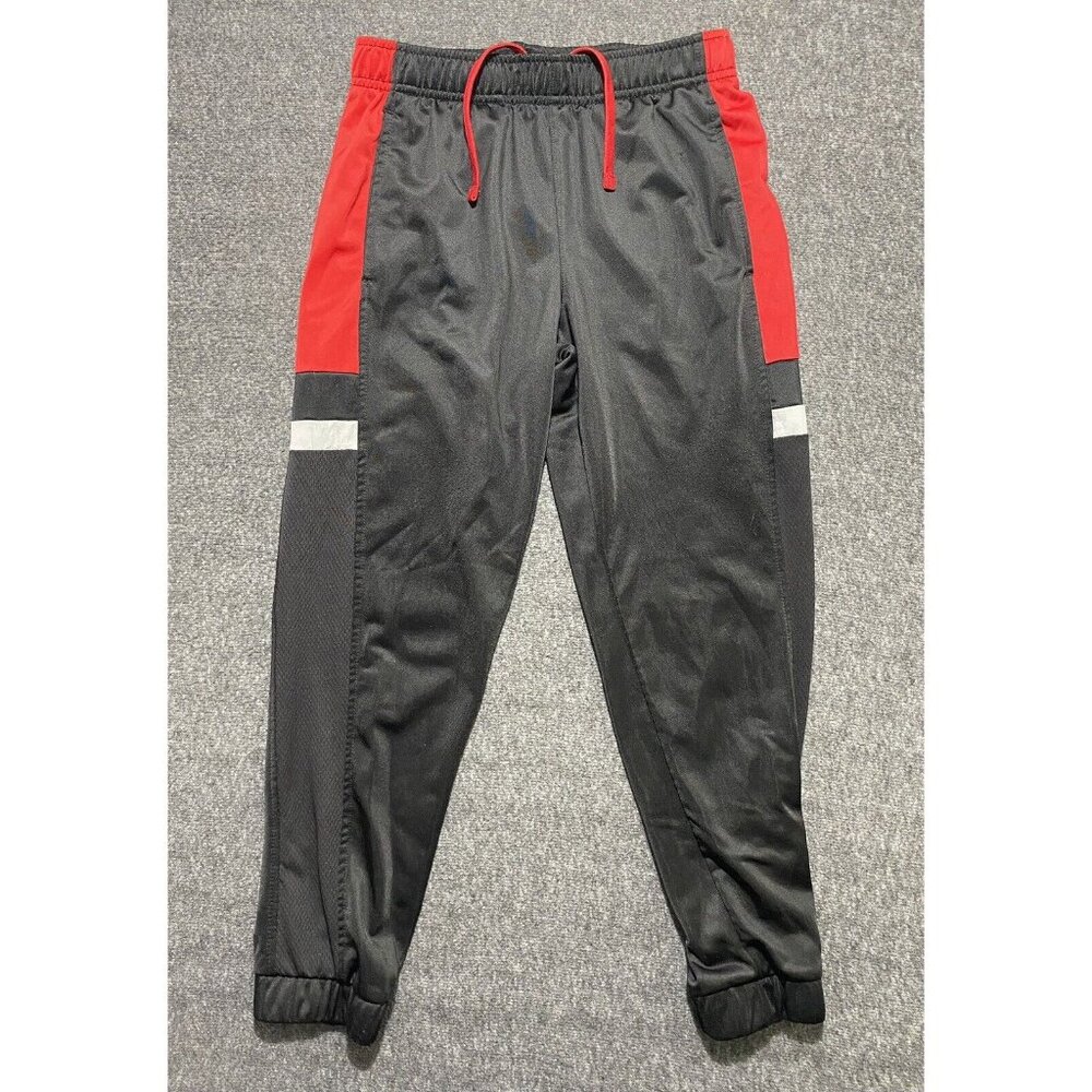 Athletic Works Boy's Jogging Pants Black/Red Side Size 10/12